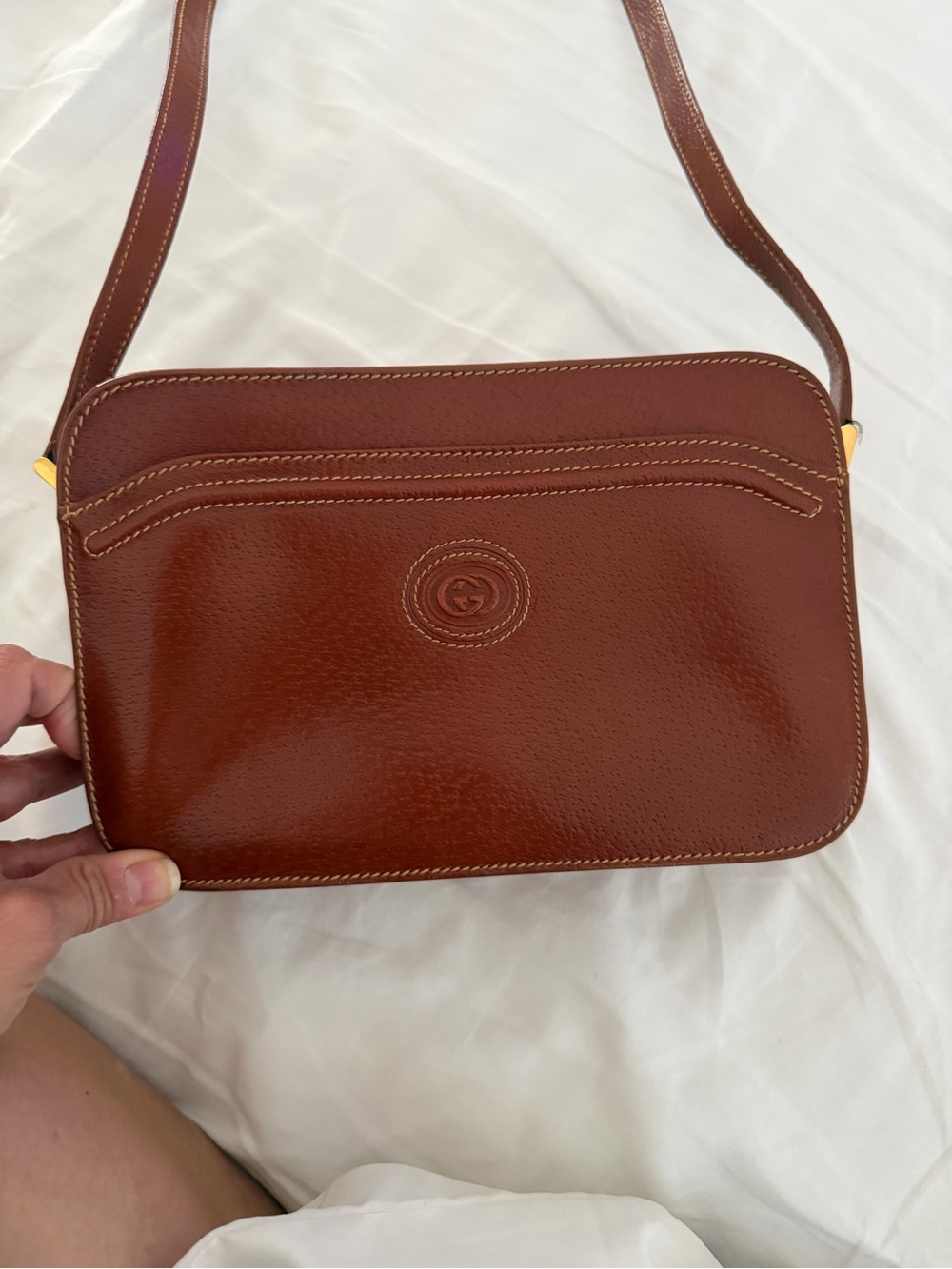 Vintage Camel color Gucci bag
